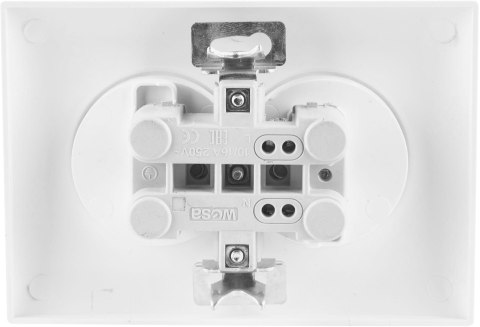 Gniazdo podwójne z uziemieniem VCX LC 16 Czarny