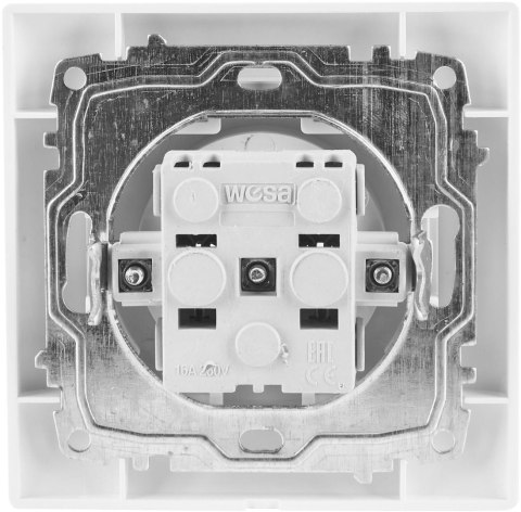 Gniazdo pojedyncze z uziemieniem VCX LC 13 Czarny