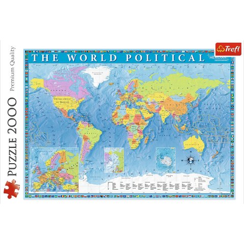 Puzzle - 2000 - Polityczna mapa świata 27099 Puzzle - 2000 - Polityczna mapa świata 27099