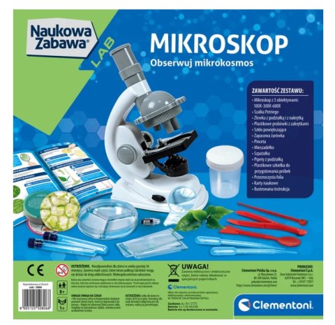 Clementoni Naukowa zabawa. Doświadczenia z mikroskopem 50806 Clementoni Naukowa zabawa. Doświadczenia z mikroskopem 50806