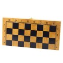 Klasyczna Gra Logiczna 3w1 Szachy Warcaby Backgammon Drewniane