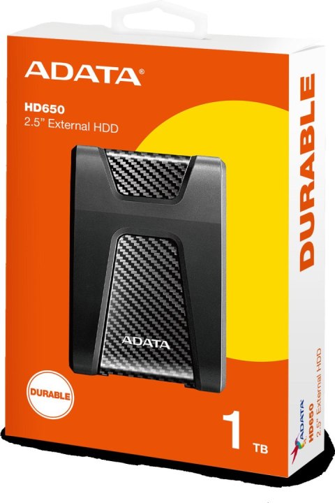 Adata DashDrive Durable HD650 1TB 2.5'' USB3.0 Czarny Adata DashDrive Durable HD650 1TB 2.5'' USB3.0 Czarny