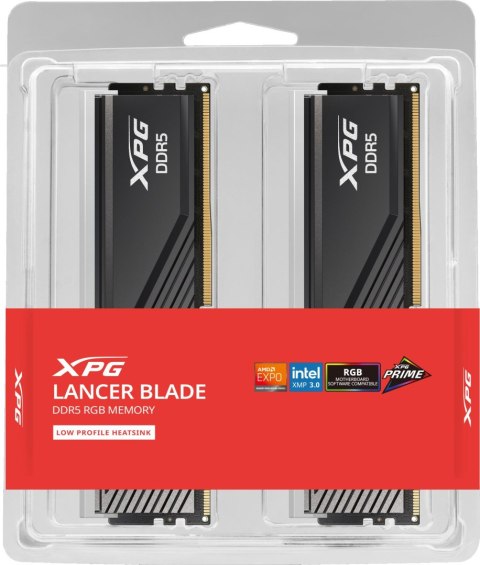 Adata Pamięć XPG Lancer Blade DDR5 6000 32GB (2x16) CL30 RGB czarna Adata Pamięć XPG Lancer Blade DDR5 6000 32GB (2x16) CL30 RGB czarna
