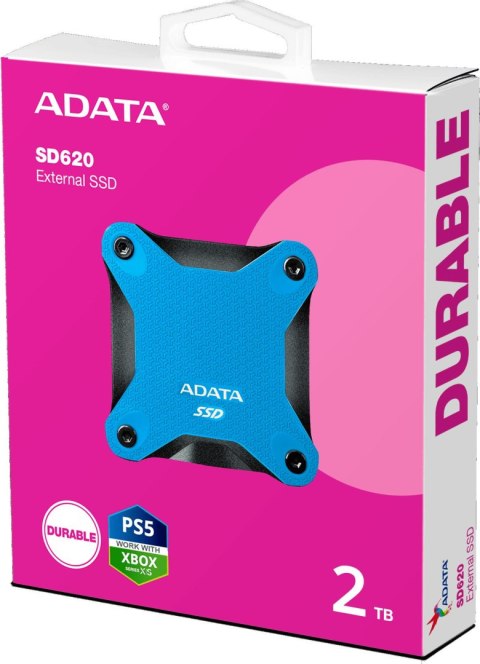 Adata Zewnętrzny dysk SSD SD620 2TB U3.2A 520/460 MB/s Blue Adata Zewnętrzny dysk SSD SD620 2TB U3.2A 520/460 MB/s Blue