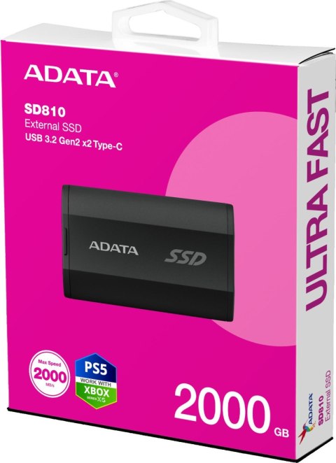 Dysk SSD Adata SD810 External 2TB USB3.2 czarny Dysk SSD Adata SD810 External 2TB USB3.2 czarny
