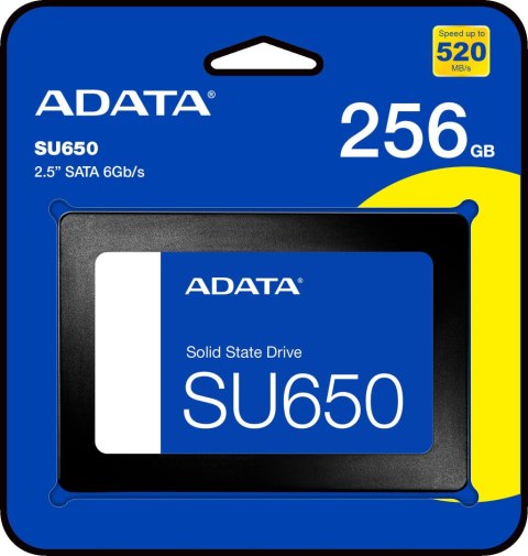 Dysk SSD Adata Ultimate SU650 256GB M.2 TLC 3D 2280 SATA Dysk SSD Adata Ultimate SU650 256GB M.2 TLC 3D 2280 SATA