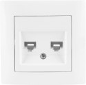 Gniazdo komputerowe podwójne VCX WESA LC 41 Biały