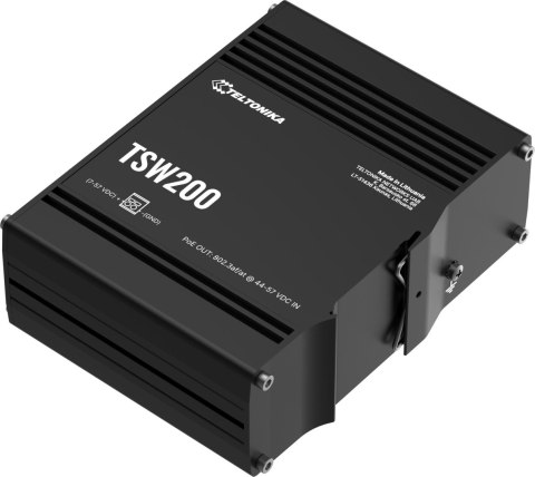 Teltonika TSW200 switch przemysłowy 8xGE 2xSFP PoE (TSW2000000B0) DIN