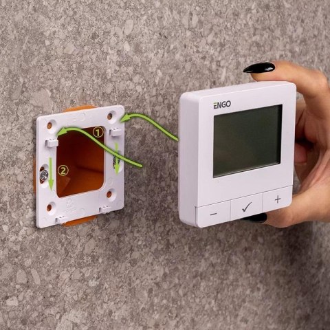 ENGO Controls E25-230W - Regulator temperatury, 230V, biały, Internetowy, natynkowy ZigBee/868MHz