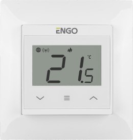 ENGO Controls E55-W - Regulator temperatury do ramki 55x55, 230V, biały, Internetowy, Wi-Fi