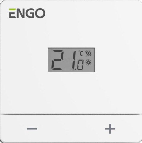 ENGO Controls EASY-230W - Regulator temperatury, 230V, biały, dobowy, natynkowy