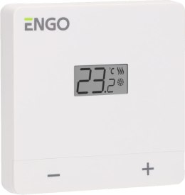 ENGO Controls EASY-BATW - Regulator temperatury, bateryjny, biały, dobowy, natynkowy