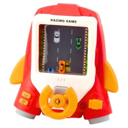 Symulator Jazdy Dla Dzieci Rakieta Kierownica Dźwięki Czerwona