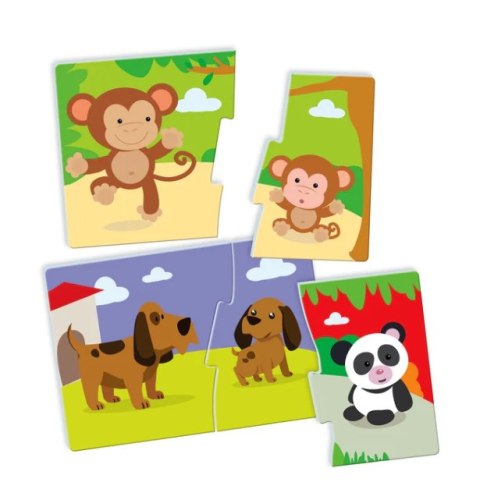 Gra edukacyjna Puzzle Mamy i Dzieci Język Polski Zwierzęta Uczę się Bawiąc Clementoni 50763