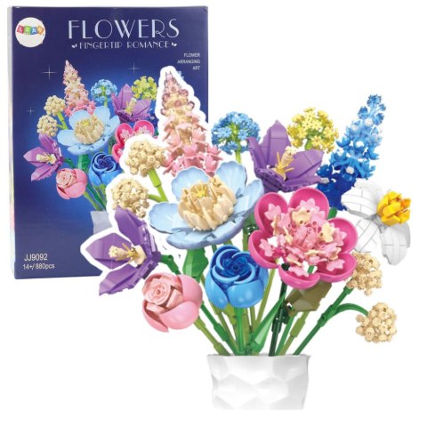 Klocki Konstrukcyjne Kwiaty Kolorowy Bukiet 880 el.