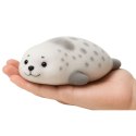 Gniotek Silikonowy Foka Z Sierścią Miękka Do Ugniatania Szara 12 cm
