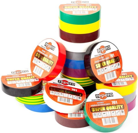 TAŚMA IZOLACYJNA REPERO 701 BIAŁA 19MMX20M