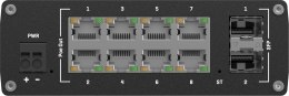 Teltonika TSW202 switch przemysłowy zarządzalny 8xFE 2xSFP PoE+ (TSW202000000) DIN