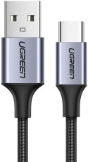 Kabel Ugreen US288 USB-A / USB-C QC 3.0 3A 2m - szary Kabel Ugreen US288 USB-A / USB-C QC 3.0 3A 2m - szary