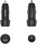 Unitek Ładowarka samochodowa 38W USB-A USB-C QC3..0 Unitek Ładowarka samochodowa 38W USB-A USB-C QC3..0