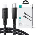 Kabel USB-C / USB-C Joyroom SA34-CC3 100cm 60W 5A PD w oplocie czarny Kabel USB-C / USB-C Joyroom SA34-CC3 100cm 60W 5A PD w oplocie czarny