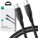Kabel USB-C / USB-C Joyroom SA34-CC3 100cm 60W 5A PD w oplocie czarny Kabel USB-C / USB-C Joyroom SA34-CC3 100cm 60W 5A PD w oplocie czarny