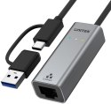 Adapter Unitek U1313C USB-A/C na RJ45 2.5G Ethernet Adapter Unitek U1313C USB-A/C na RJ45 2.5G Ethernet