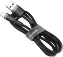 KABEL USB-A / Lightning iPhone Baseus Cafule CALKLF-RG1 300cm Apple 2A CZARNO-SZARY W OPLOCIE KABEL USB-A / Lightning iPhone Baseus Cafule CALKLF-RG1 300cm Apple 2A CZARNO-SZARY W OPLOCIE