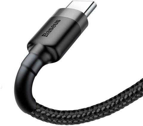 KABEL USB-A / USB-C Baseus Cafule CATKLF-AG1 50cm 3A QC 3.0 CZARNO-SZARY W NYLONOWYM OPLOCIE KABEL USB-A / USB-C Baseus Cafule CATKLF-AG1 50cm 3A QC 3.0 CZARNO-SZARY W NYLONOWYM OPLOCIE