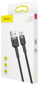 KABEL USB-A / USB-C Baseus Cafule CATKLF-BG1 100cm 3A QC 3.0 CZARNO-SZARY W NYLONOWYM OPLOCIE KABEL USB-A / USB-C Baseus Cafule CATKLF-BG1 100cm 3A QC 3.0 CZARNO-SZARY W NYLONOWYM OPLOCIE