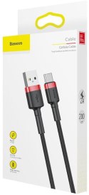 KABEL USB-A / USB-C Baseus Cafule CATKLF-C91 200cm 2A QC 3.0 CZARNO-CZERWONY W OPLOCIE KABEL USB-A / USB-C Baseus Cafule CATKLF-C91 200cm 2A QC 3.0 CZARNO-CZERWONY W OPLOCIE
