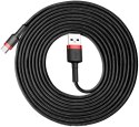 KABEL USB-A / USB-C Baseus Cafule CATKLF-U91 300cm 2A QC 3.0 CZARNO-CZERWONY W OPLOCIE KABEL USB-A / USB-C Baseus Cafule CATKLF-U91 300cm 2A QC 3.0 CZARNO-CZERWONY W OPLOCIE