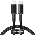 KABEL USB-C / Lightning iPhone Baseus Cafule CATLGD-01 1m 20W PD Quick Charging CZARNY W OPLOCIE KABEL USB-C / Lightning iPhone Baseus Cafule CATLGD-01 1m 20W PD Quick Charging CZARNY W OPLOCIE