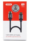 Kabel HDMI Unitek C137W 2.1 8K, UHD, 1,5m Kabel HDMI Unitek C137W 2.1 8K, UHD, 1,5m