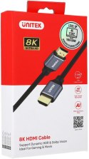 Kabel HDMI Unitek C137W 2.1 8K, UHD, 1,5m Kabel HDMI Unitek C137W 2.1 8K, UHD, 1,5m