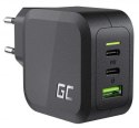 ŁADOWARKA SIECIOWA Green Cell PowerGan 65W 2xUSB-C 1xUSB-A CHARGC08 ŁADOWARKA SIECIOWA Green Cell PowerGan 65W 2xUSB-C 1xUSB-A CHARGC08