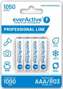 Akumulatorki AAA / R03 Ni-MH everActive 1050mAh Proffesional Line (box 4 szt.) Akumulatorki AAA / R03 Ni-MH everActive 1050mAh Proffesional Line (box 4 szt.)