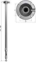 UCHWYT DO KAMER TELESKOPOWY SUFITOWY BR-60X120 710-1220 UCHWYT DO KAMER TELESKOPOWY SUFITOWY BR-60X120 710-1220