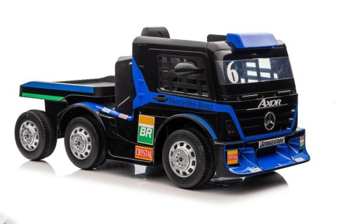 Auto Na Akumulator Mercedes + Naczepa XMX622B Granatowy LCD Auto Na Akumulator Mercedes + Naczepa XMX622B Granatowy LCD