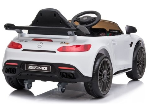 Auto na akumulator Mercedes AMG GT R Biały Auto na akumulator Mercedes AMG GT R Biały