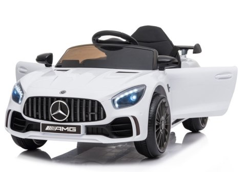 Auto na akumulator Mercedes AMG GT R Biały Auto na akumulator Mercedes AMG GT R Biały