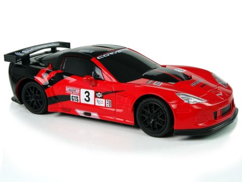 Auto Sportowe R/C 1:24 Corvette C6.R Czerwone 2.4 G Światła Auto Sportowe R/C 1:24 Corvette C6.R Czerwone 2.4 G Światła