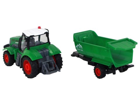 Zdalnie Sterowany Ciągnik Traktor R/C z Przyczepą 1:24 Światła Zielony Zdalnie Sterowany Ciągnik Traktor R/C z Przyczepą 1:24 Światła Zielony