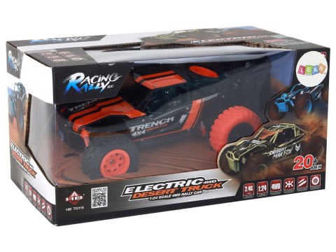 Autko Terenowe Zdalnie Sterowane R/C 1:24 Pomarańczowe Autko Terenowe Zdalnie Sterowane R/C 1:24 Pomarańczowe