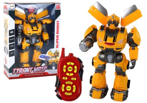 Duży Robot Zdalnie Sterowany R/C Żółty Dźwięk Światła Duży Robot Zdalnie Sterowany R/C Żółty Dźwięk Światła