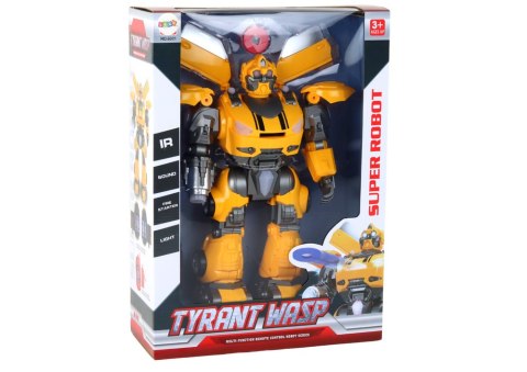Duży Robot Zdalnie Sterowany R/C Żółty Dźwięk Światła Duży Robot Zdalnie Sterowany R/C Żółty Dźwięk Światła
