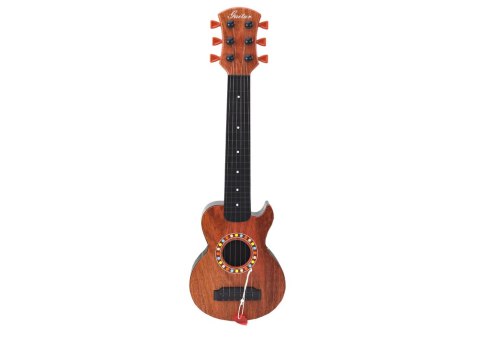 Gitara Zabawkowa Dla Dzieci Brązowa Drewno Kostka Do Gry Gitara Zabawkowa Dla Dzieci Brązowa Drewno Kostka Do Gry