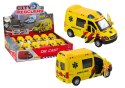Ambulans Karetka 1:32 Otwierane Drzwi Światła Dźwięki Napęd Żółt Ambulans Karetka 1:32 Otwierane Drzwi Światła Dźwięki Napęd Żółt