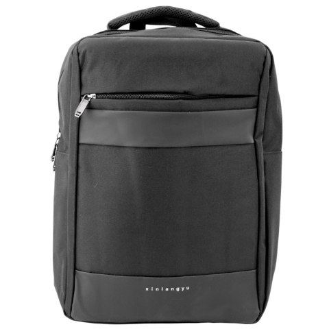 Plecak Miejski Biznesowy USB Przegroda Środkowa Czarny 14L 40cm Plecak Miejski Biznesowy USB Przegroda Środkowa Czarny 14L 40cm