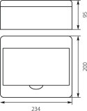 Rozdzielnica n/t RN-8 Fala (N+PE) IP40 200x234x95mm, biała | 7.2 Elektro-Plast Opatówek Rozdzielnica n/t RN-8 Fala (N+PE) IP40 200x234x95mm, biała | 7.2 Elektro-Plast Opatówek